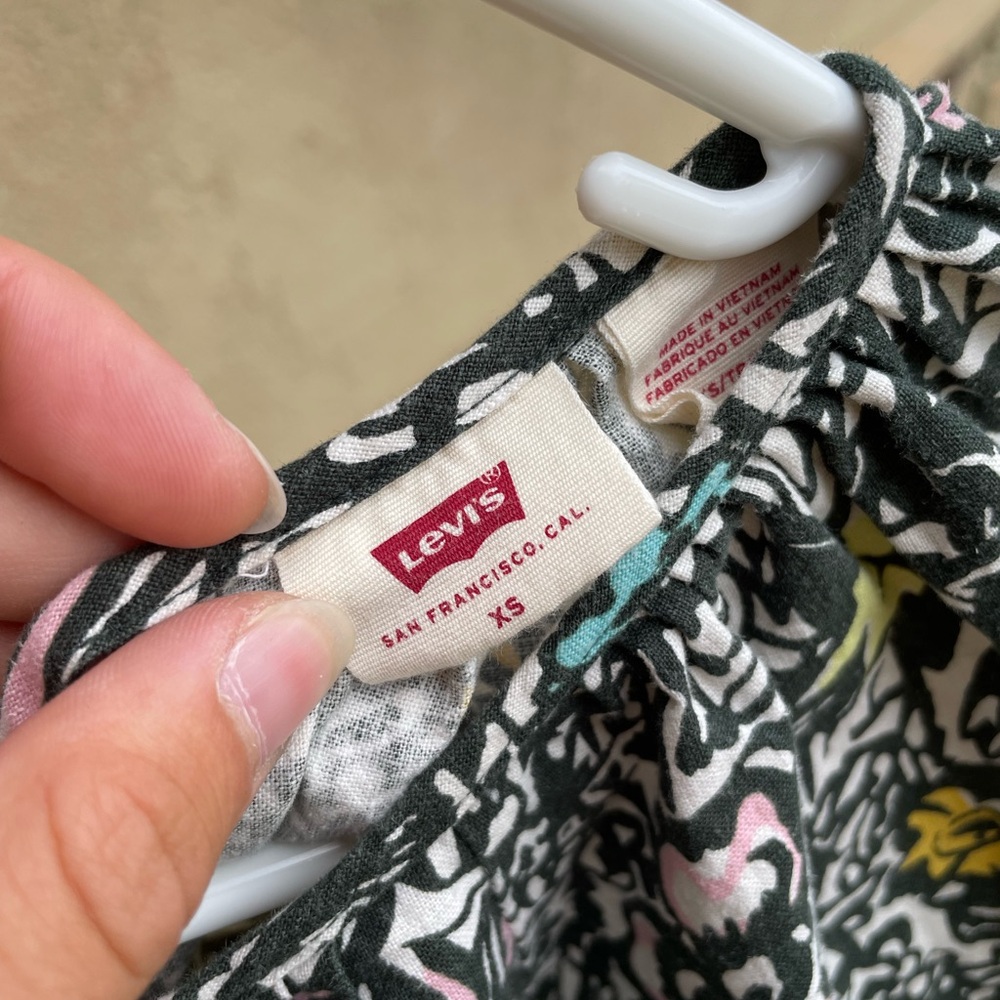 Levi’s hemp boho green peasant dress - Picture 9 of 14